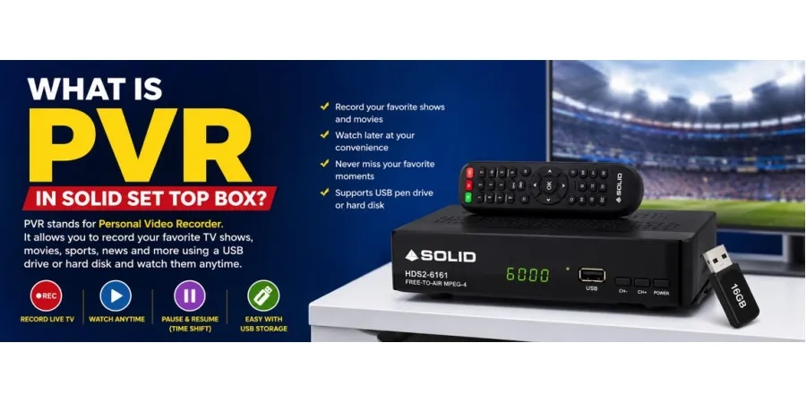 What is PVR in a Solid Set Top Box?